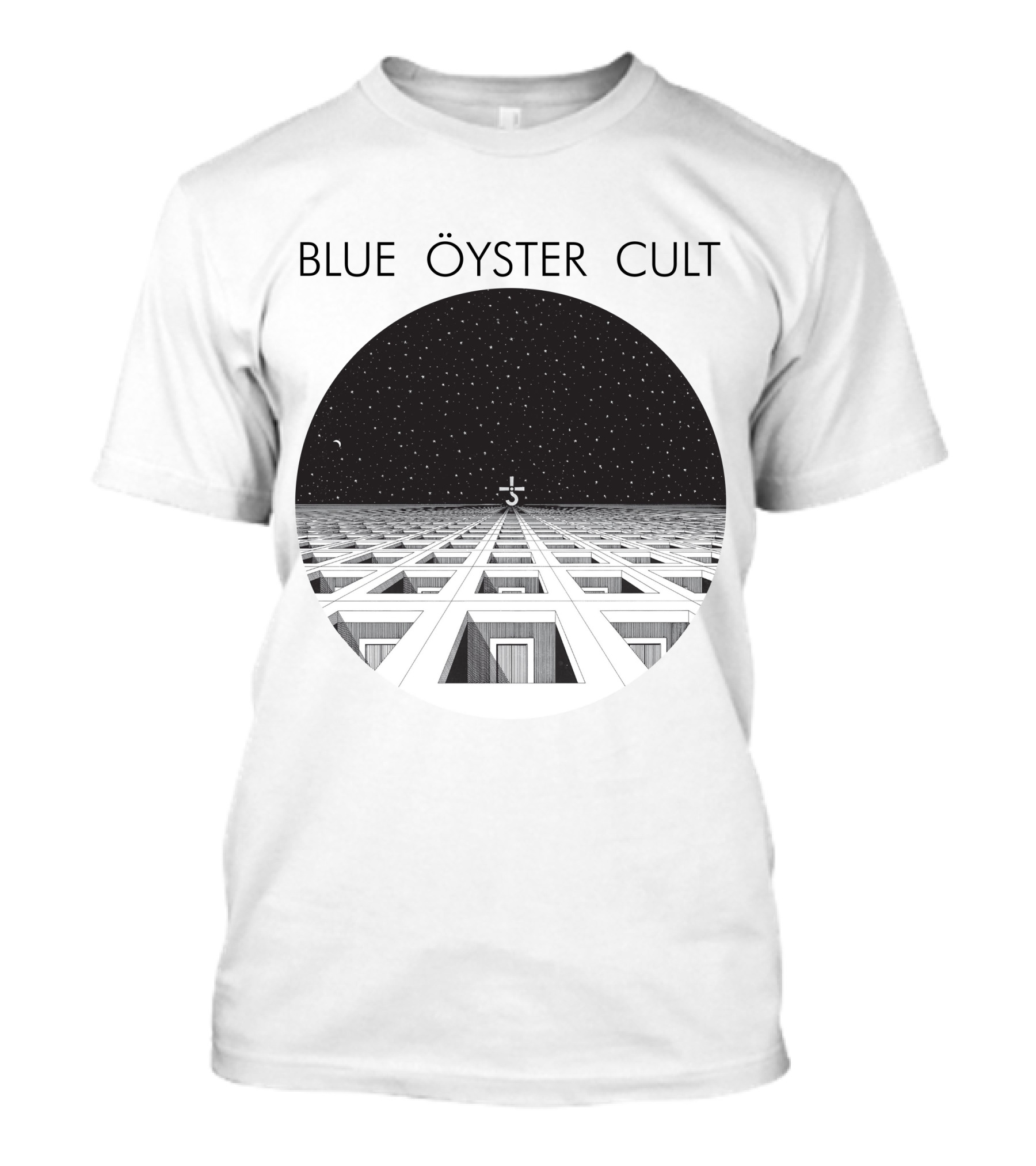 Blue Öyster Cult Alien Landscape Night Sky T-Shirt