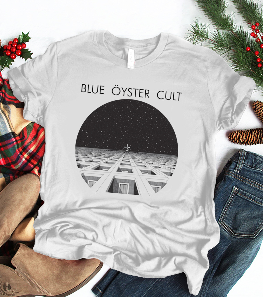 Blue Öyster Cult Alien Landscape Night Sky T-Shirt