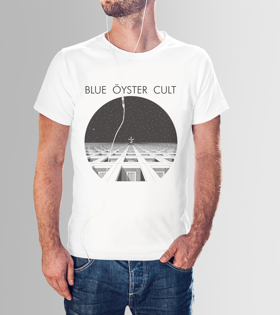 Blue Öyster Cult Alien Landscape Night Sky T-Shirt