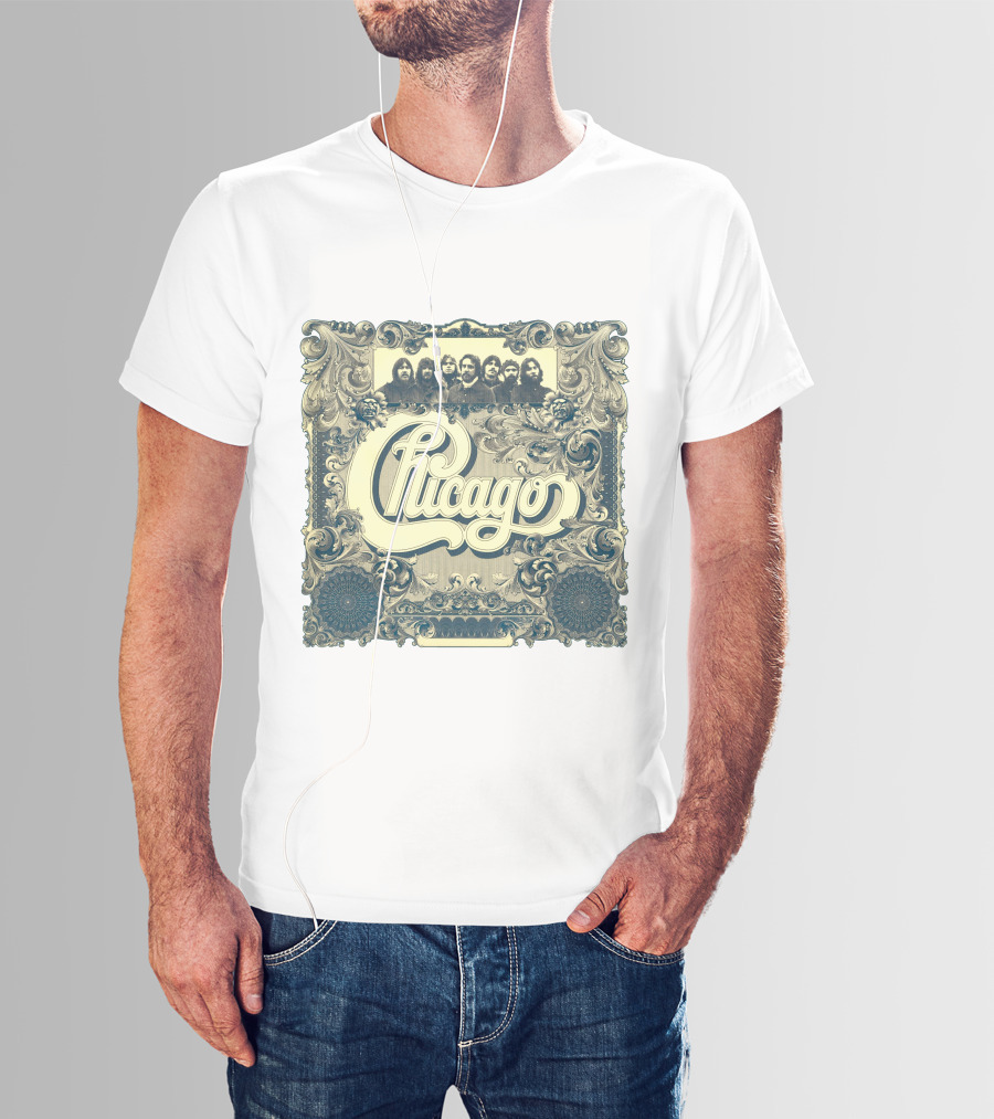 Chicago Band Vintage Ornate Frame T-Shirt