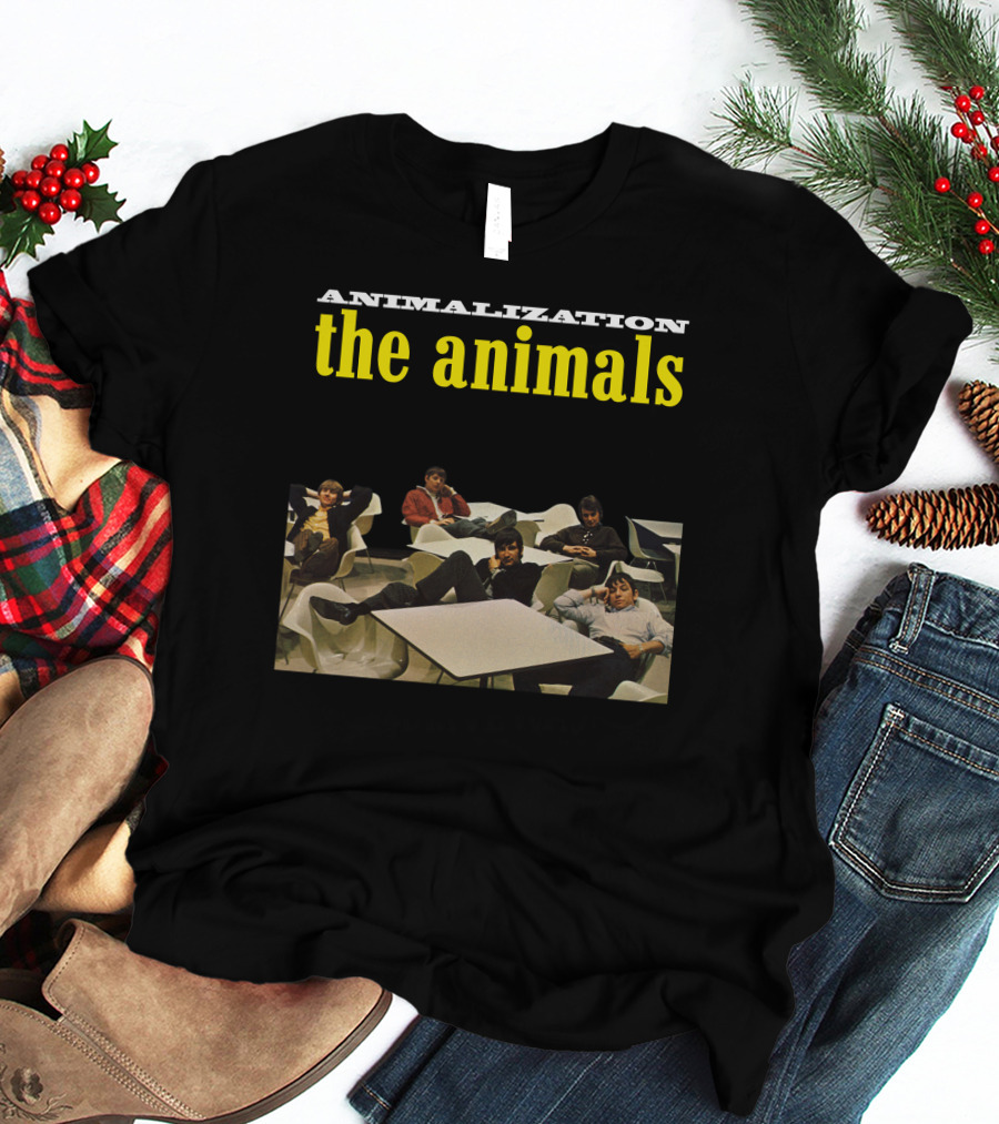 Animalization The Animals Relaxing Band Members Retro Style T-Shirt