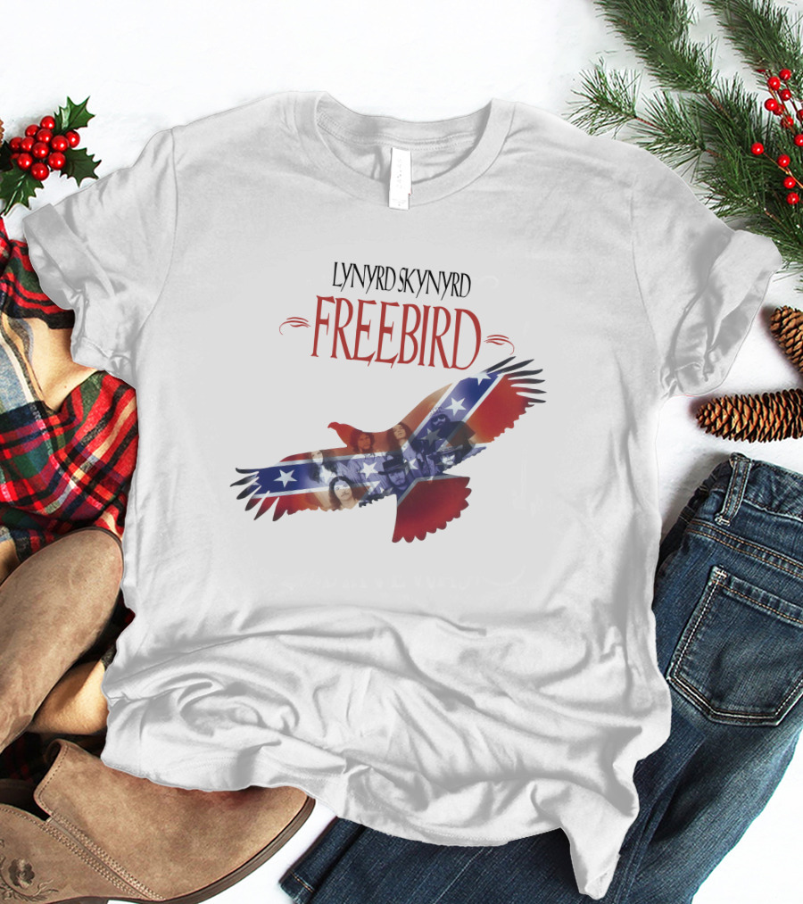 Lynyrd Skynyrd Freebird Confederate Flag Eagle T-Shirt