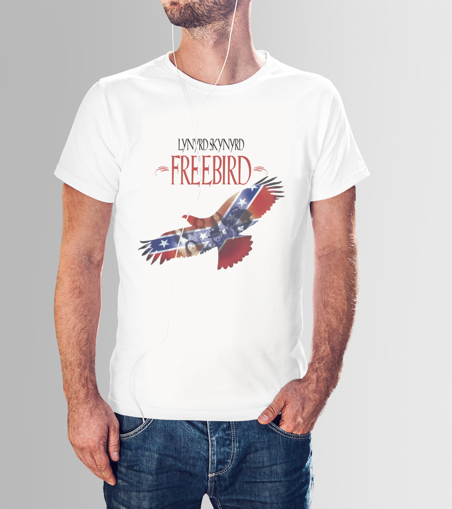Lynyrd Skynyrd Freebird Confederate Flag Eagle T-Shirt