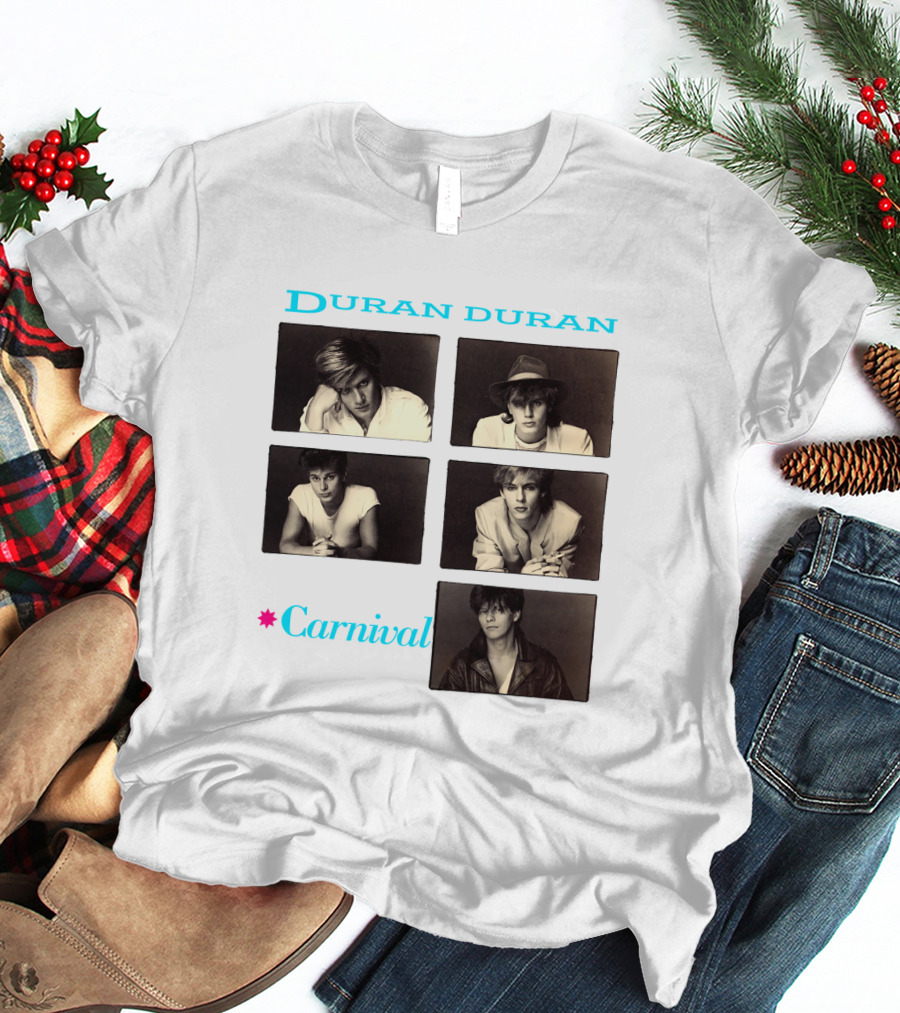 Duran Duran Carnival Album Cover Vintage Black And White Photos T-Shirt