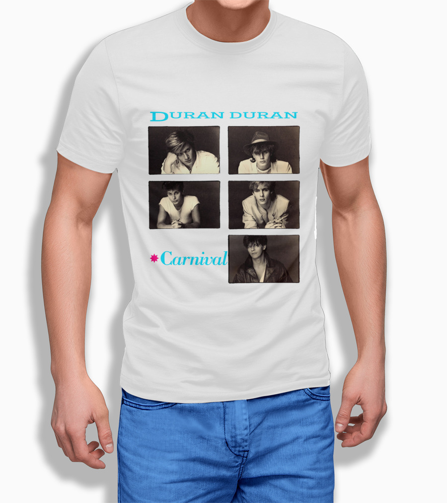Duran Duran Carnival Album Cover Vintage Black And White Photos T-Shirt