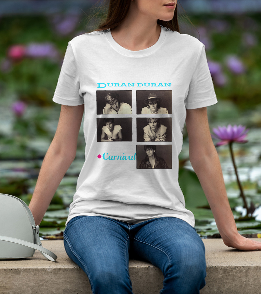 Duran Duran Carnival Album Cover Vintage Black And White Photos T-Shirt