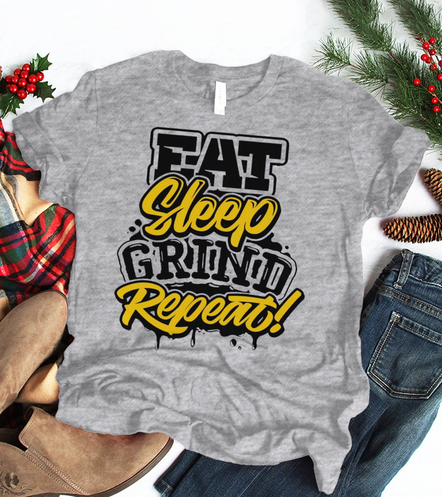 Jordan 11 Gamma Blue Eat Sleep Grind Repeat Routine T-Shirt