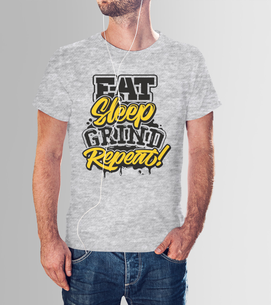 Jordan 11 Gamma Blue Eat Sleep Grind Repeat Routine T-Shirt