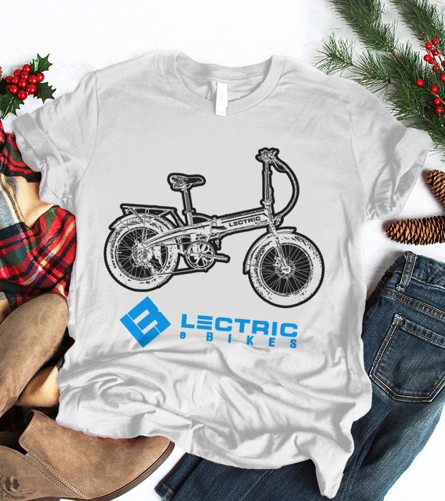 Lectric E Bikes Ride USA Retro Foldable Electric Bicycle T-Shirt