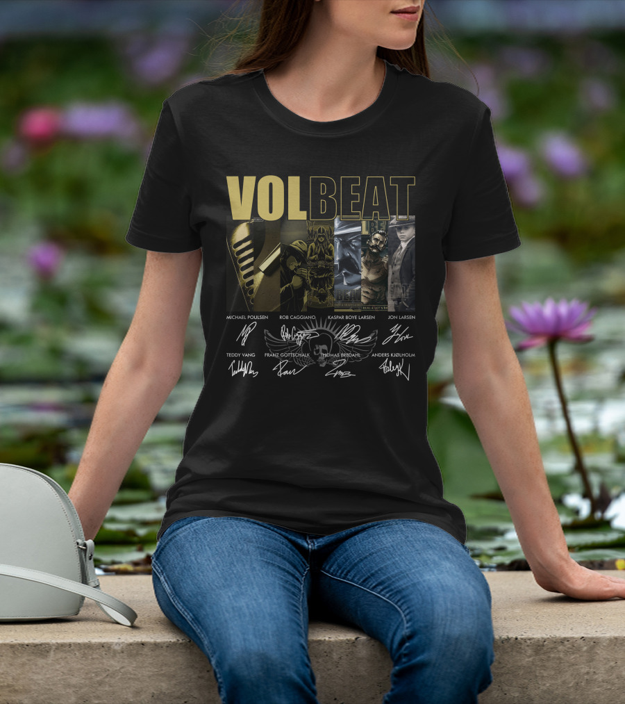 Volbeat Michael Poulsen Rob Caggiano Kaspar Boye Larsen Jon Larsen Teddy Vang Franz Gottschalk Thomas Bredahl Anders Kjølholm T-Shirt