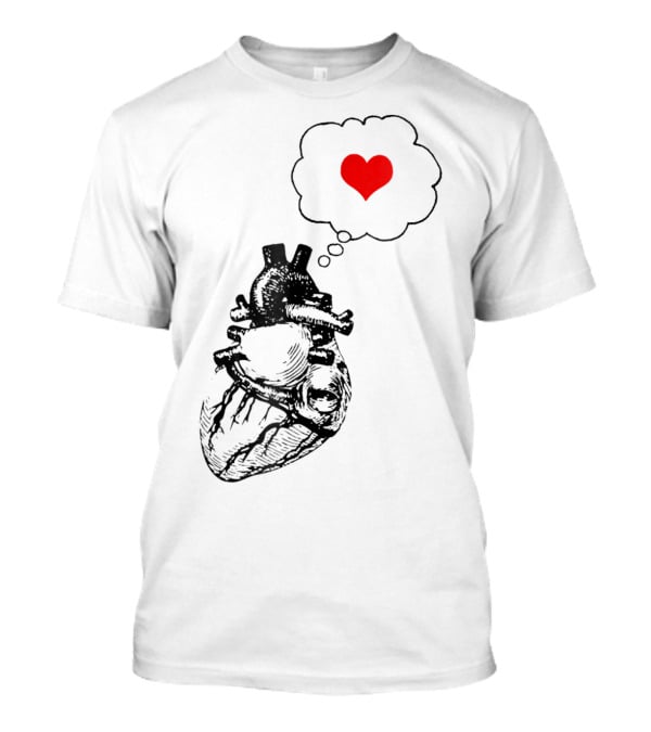 Anatomical Heart With Red Love Symbol Valentine T-Shirt