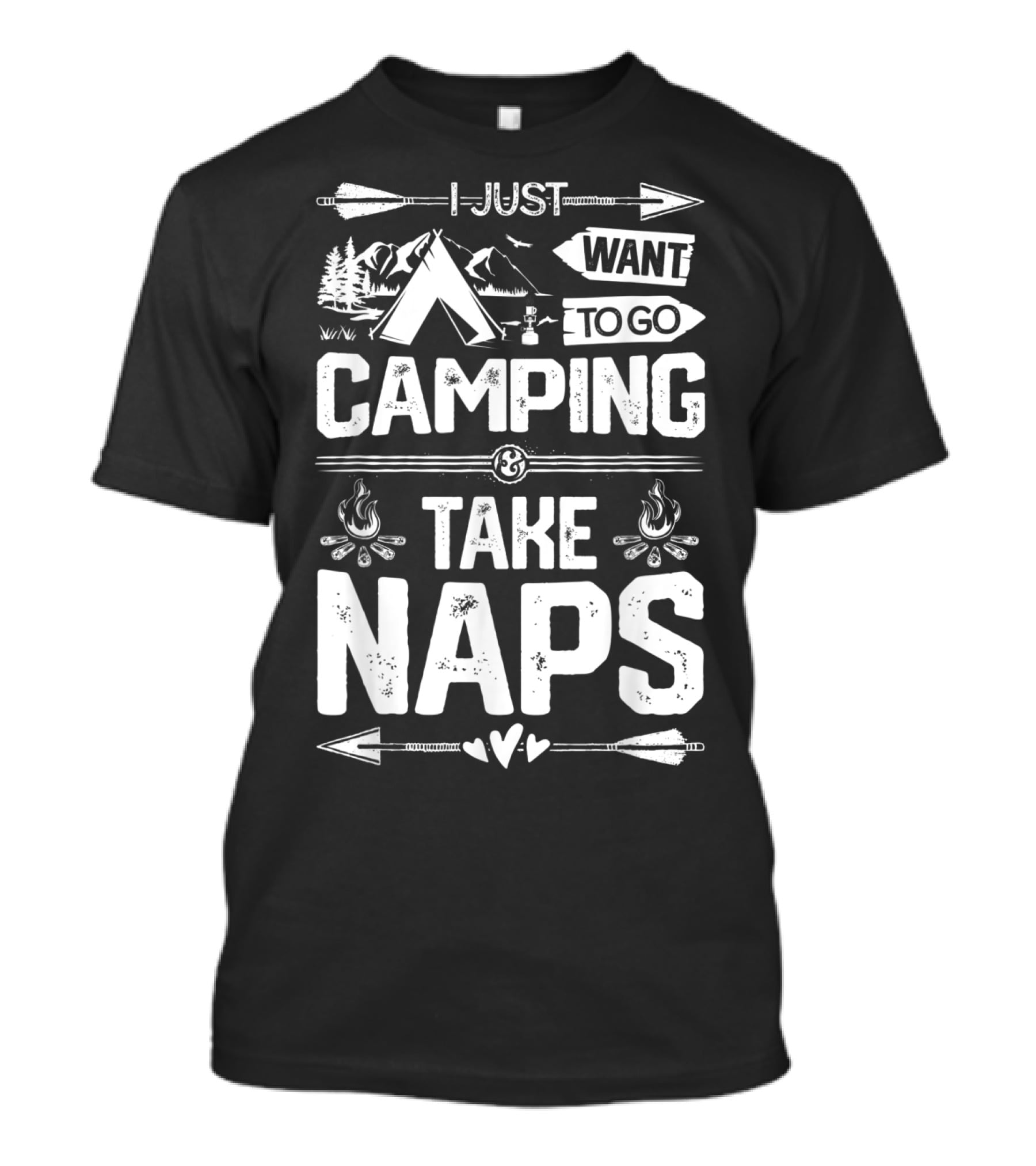 I Just Want To Go Camping And Take Naps Outdoor Funny Camper Boys T-Shirt