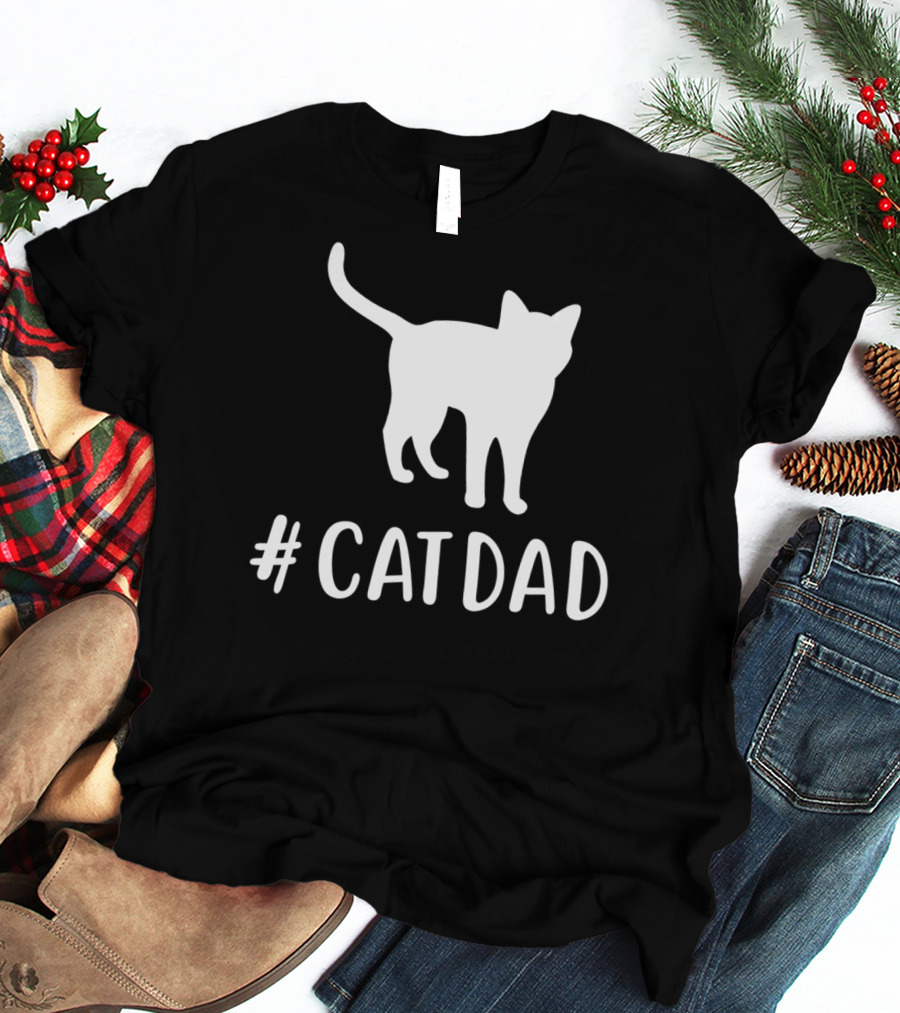CatDad Family Cat Lover Awesome T-Shirt