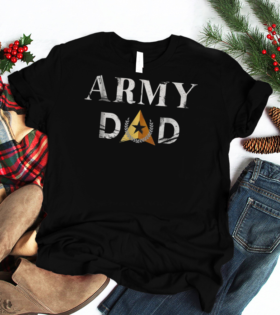 Army Dad Star Laurel Emblem US Army Patriot T-Shirt