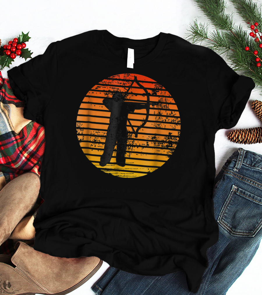 Bowman With Bow And Arrow In Sunset T-Shirt