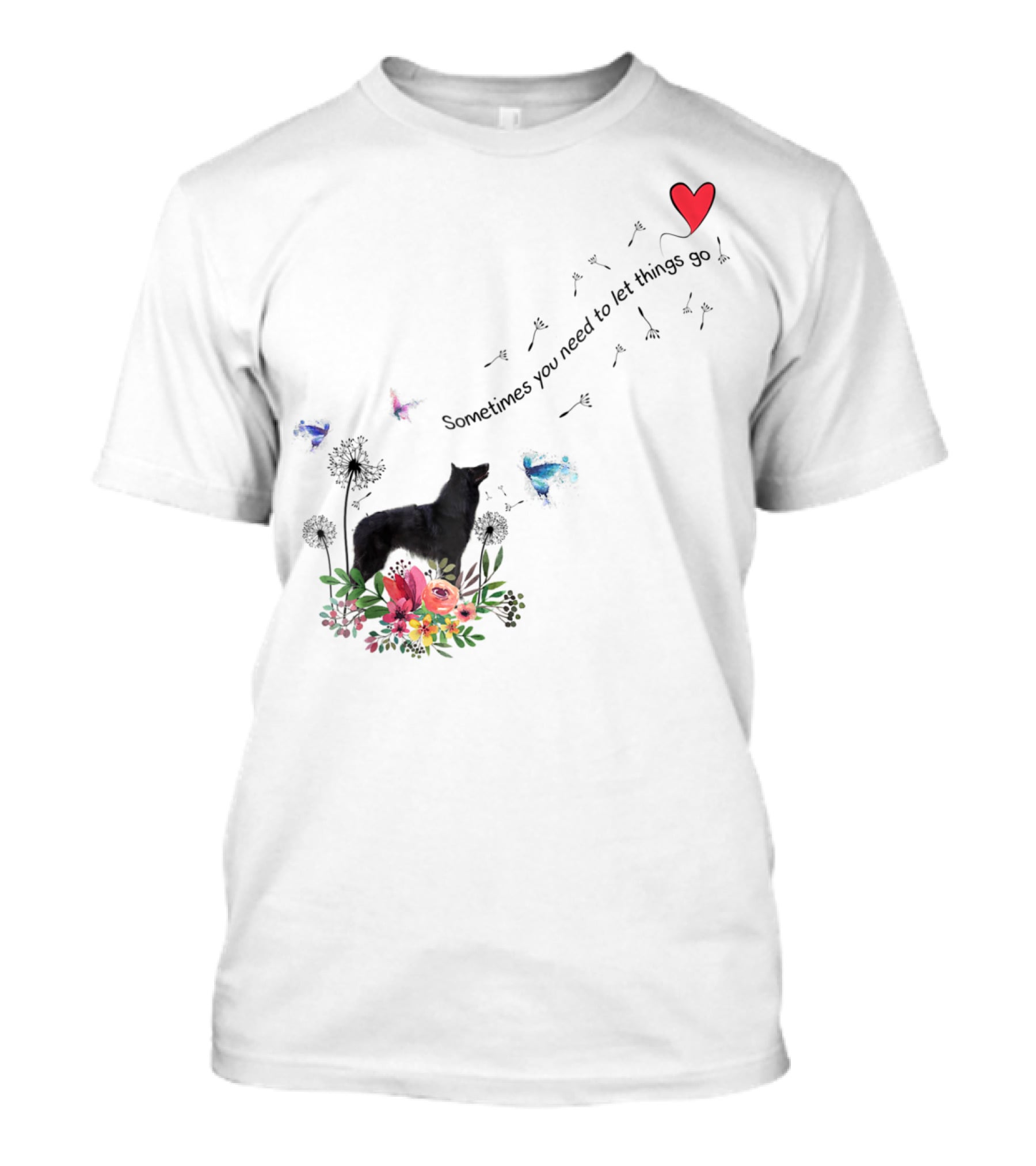 Belgian Sheepdog Kids80 Sometimes You Need To Let Things Go T-Shirt