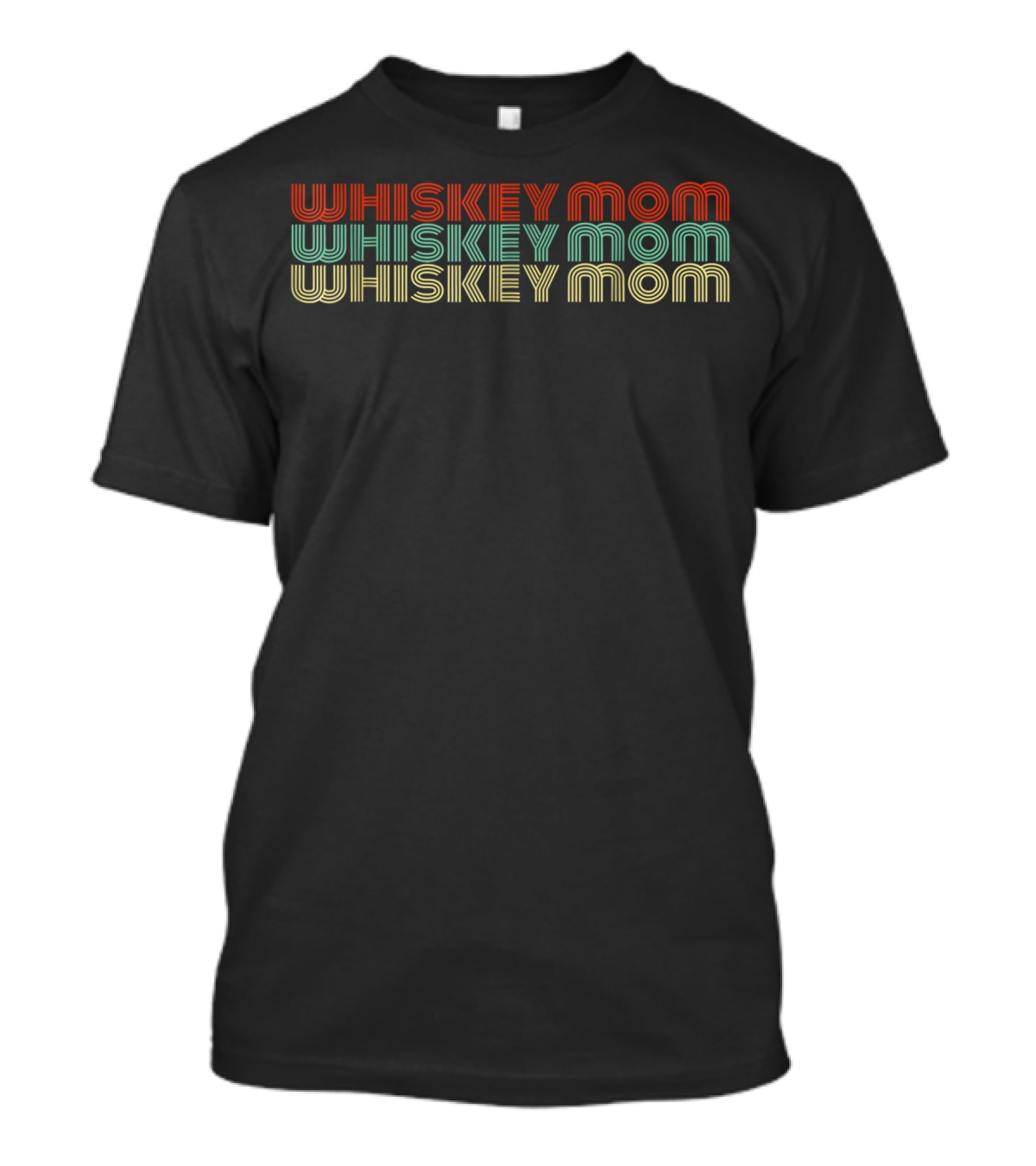 Whiskey Mom Retro 70s Style Vintage Whiskey T-Shirt