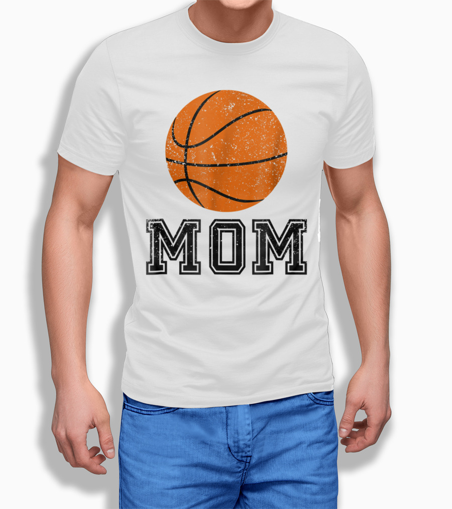 Basketball Mom Minimalist Ball MOM mas88 T-Shirt