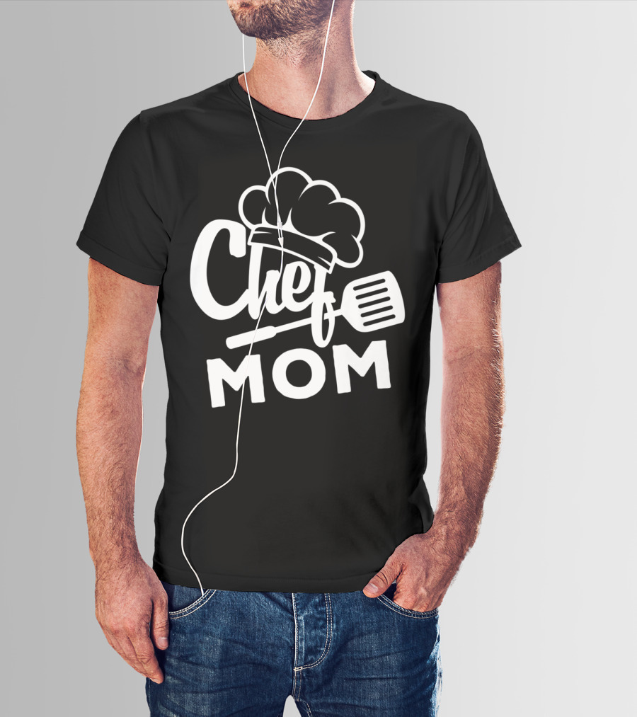 Chef Mom Cooking Hat And Spatula T-Shirt
