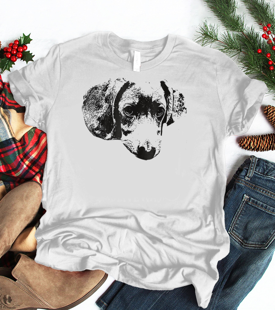 Dachshund Face Dog Mom Dad T-Shirt