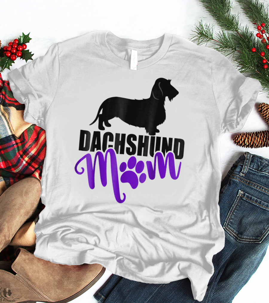 Dachshund Mom Wirehair Paw T-Shirt