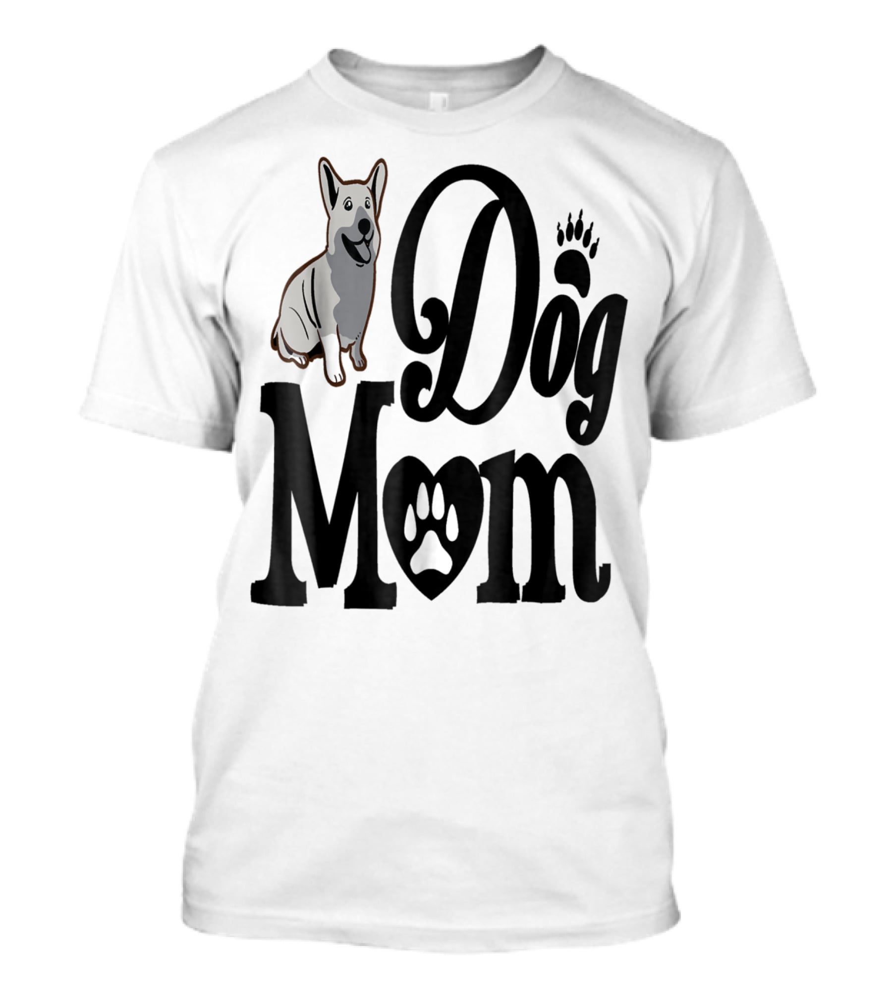 Dog Mom Paw Print German Shepherd T-Shirt