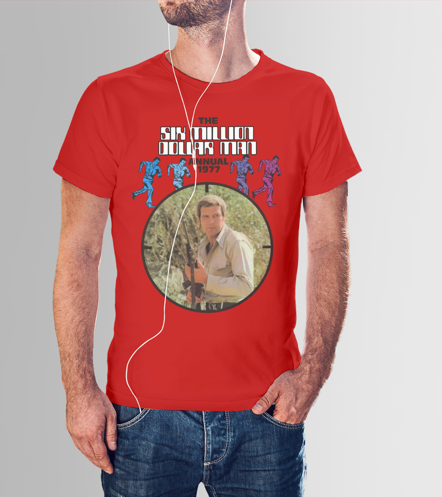The Six Million Dollar Man Running Figures Annual 1977 T-Shirt