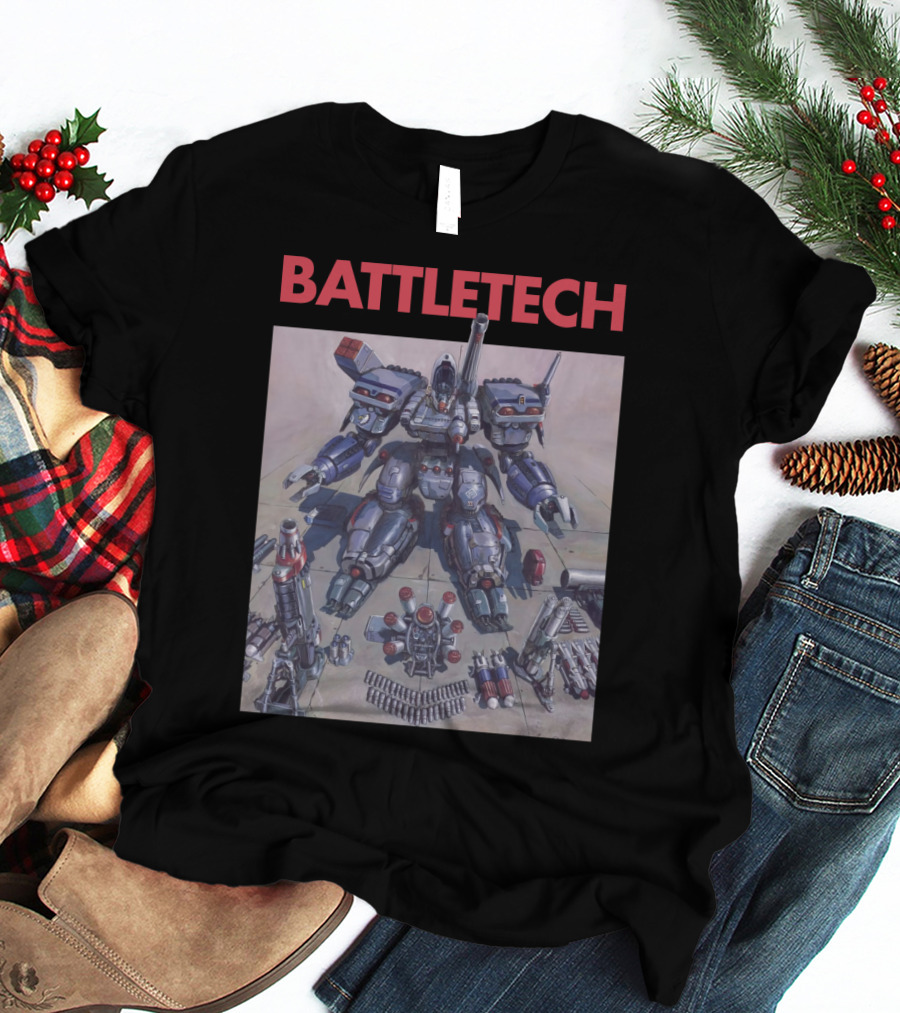 BATTLETECH Mech Assembly Scene T-Shirt