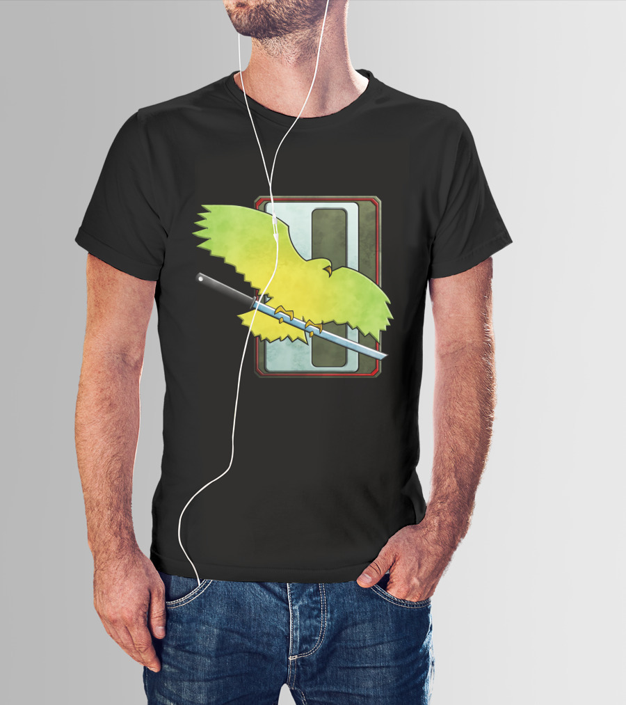 Clan Jade Falcon Battletech MechWarrior Green Falcon Sword Emblem T-Shirt