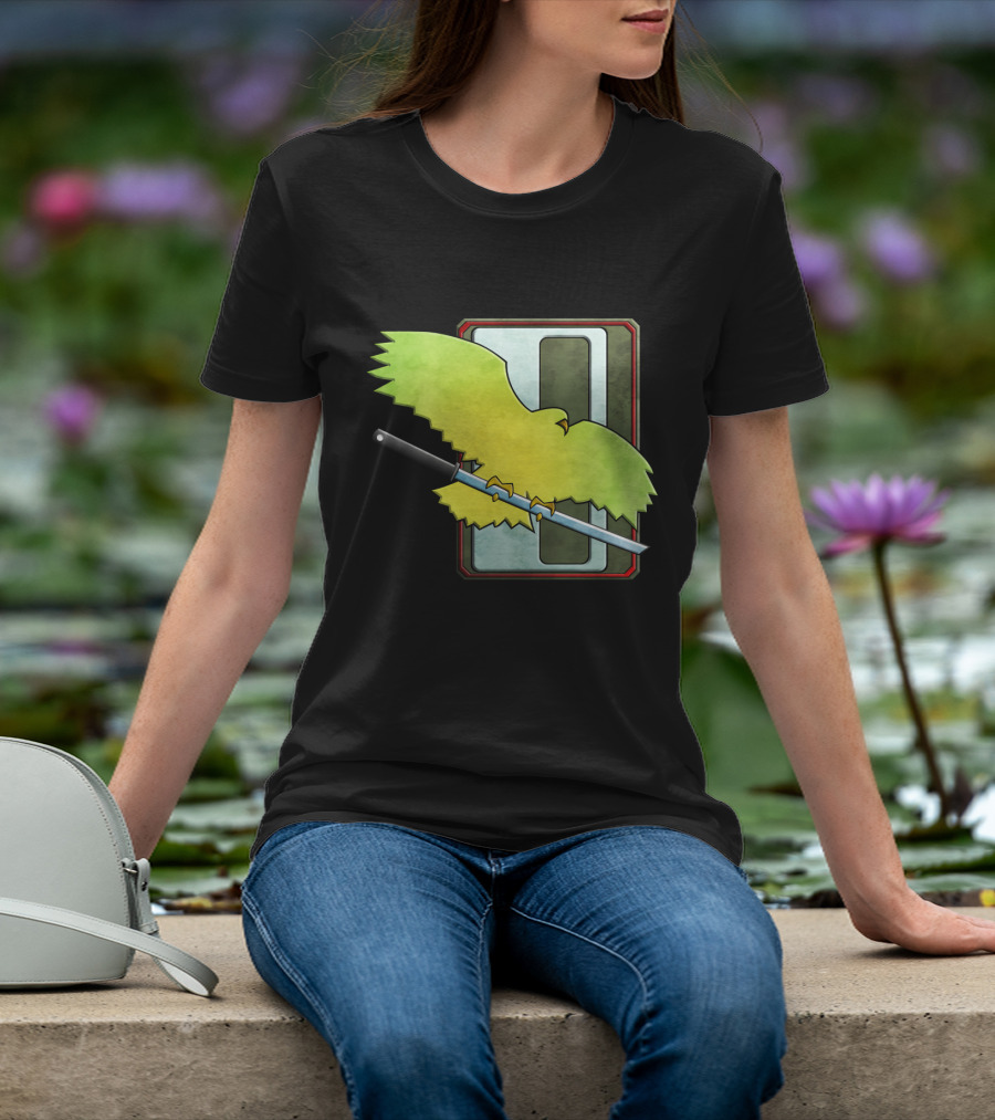 Clan Jade Falcon Battletech MechWarrior Green Falcon Sword Emblem T-Shirt