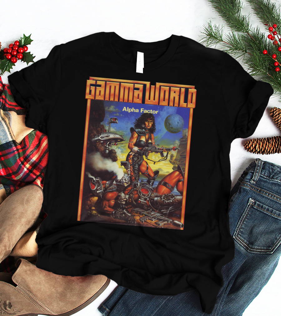 Gamma World Alpha Factor Futuristic Battle Planet Adventure T-Shirt