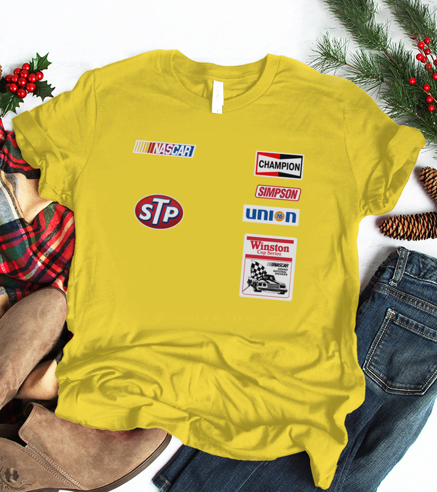 NASCAR STP Champion Simpson Union 76 Winston Cup Series Yellow Suit T-Shirt