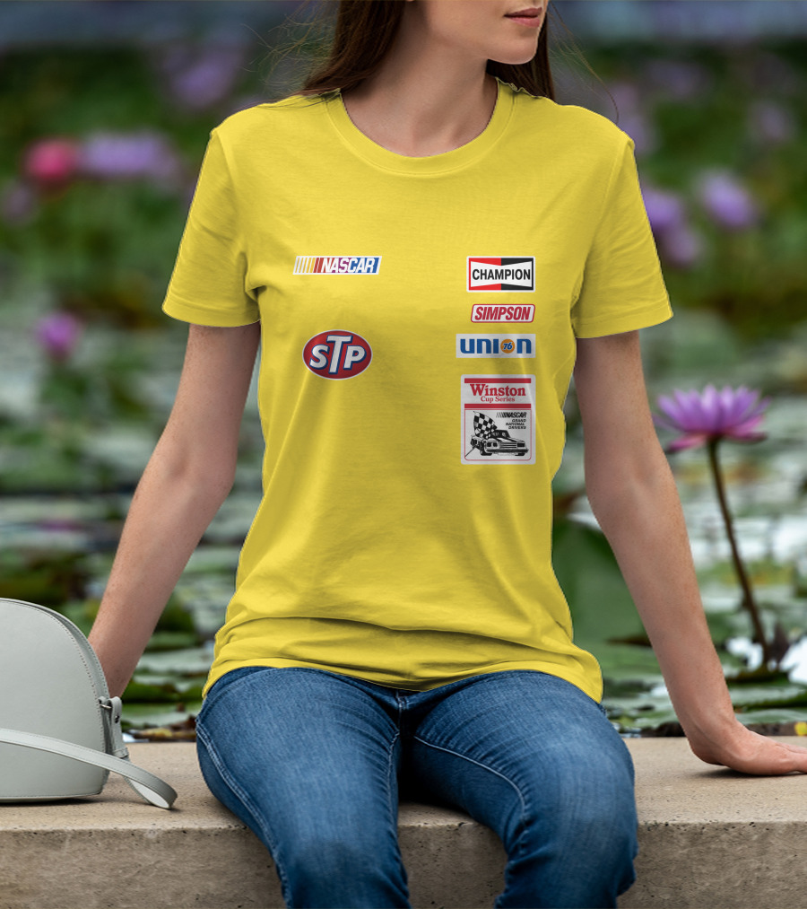 NASCAR STP Champion Simpson Union 76 Winston Cup Series Yellow Suit T-Shirt