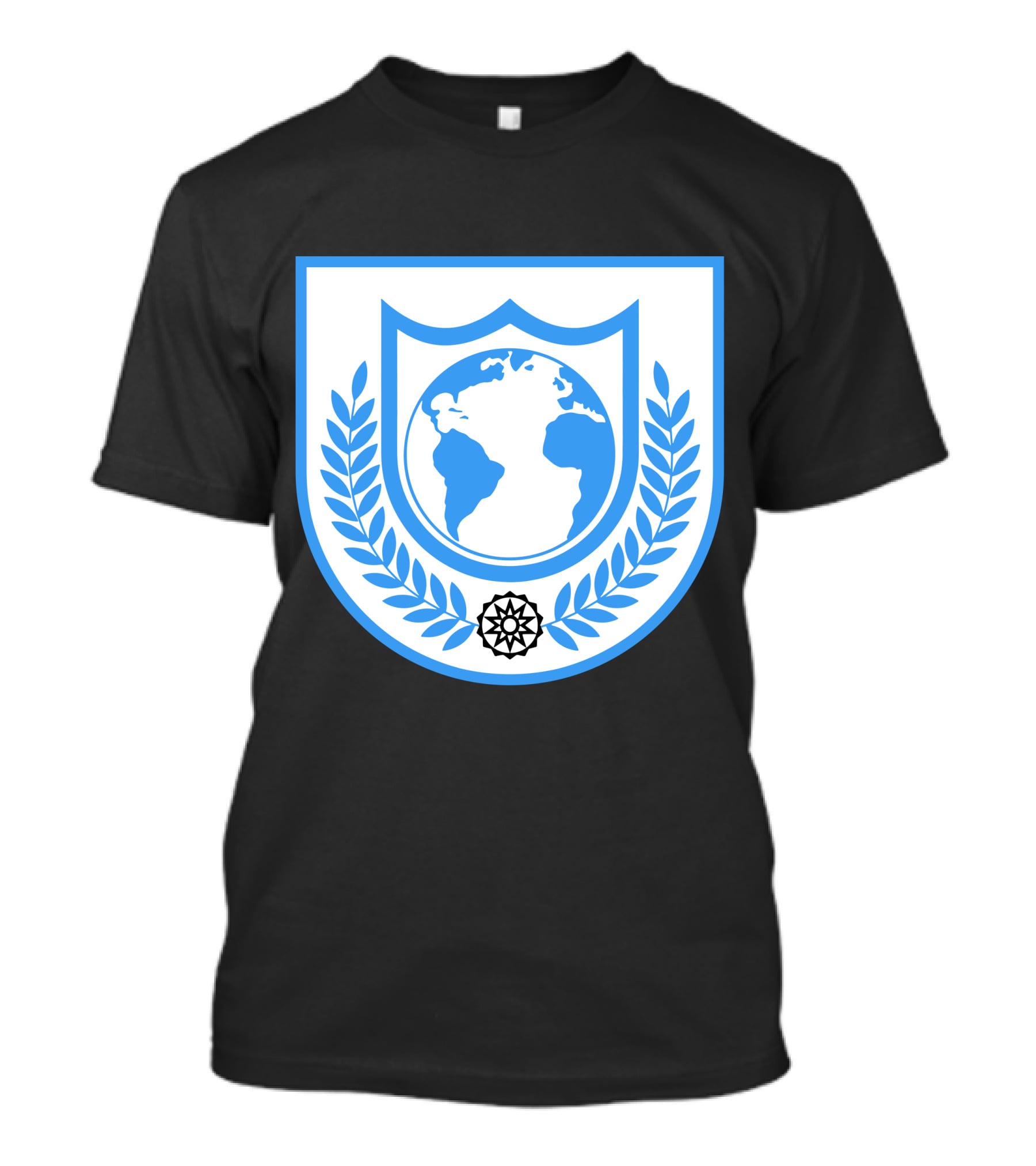 Buck Rogers Earth Alliance Emblem With Global Crest And Laurel Wreath T-Shirt