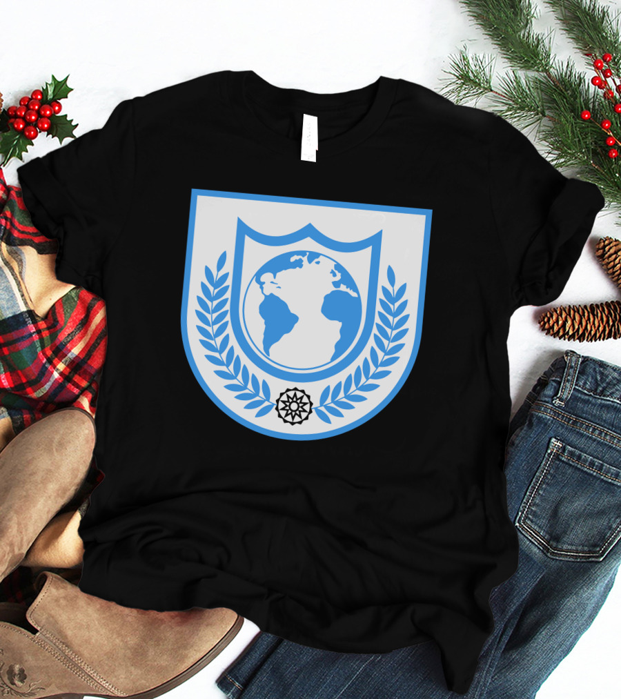 Buck Rogers Earth Alliance Emblem With Global Crest And Laurel Wreath T-Shirt