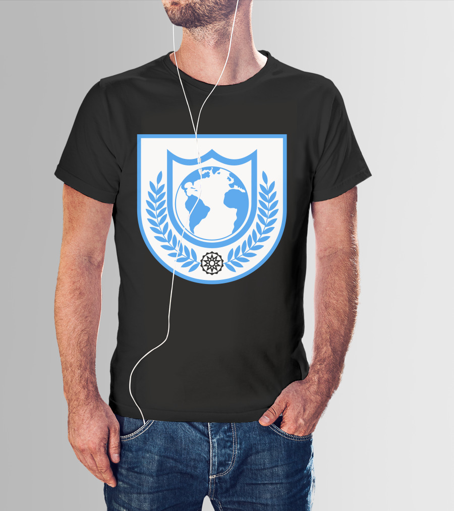 Buck Rogers Earth Alliance Emblem With Global Crest And Laurel Wreath T-Shirt