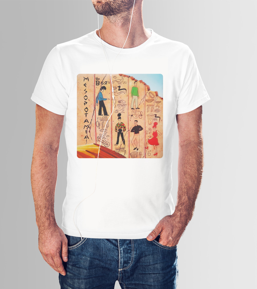 The B-52's Mesopotamia Album Art With Ancient Symbols And Figures T-Shirt