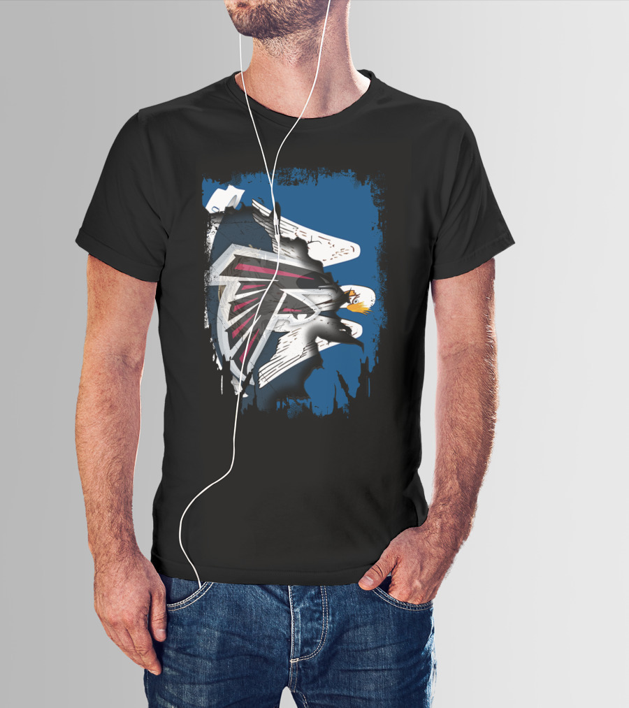 Together Louisiana With Falcons And Eagles T-Shirt