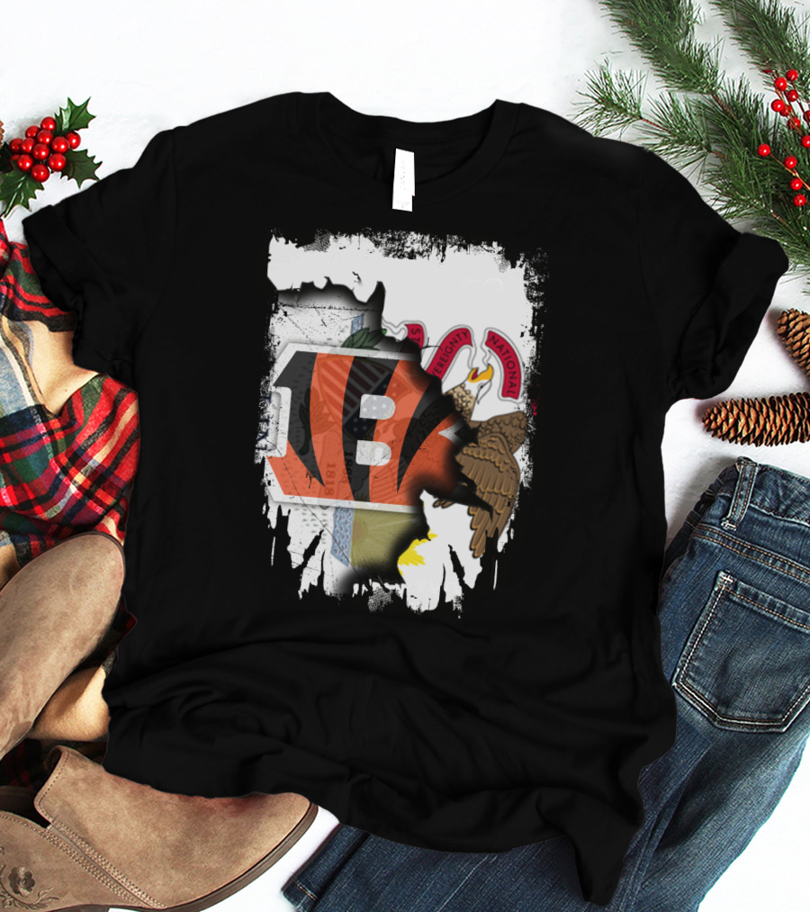 Illinois State Pride With Cincinnati Bengals Logo And Seal T-Shirt