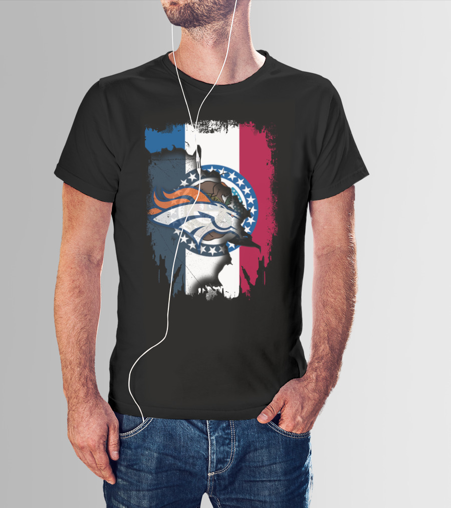 Together Missouri Broncos Flag Iconic T-Shirt