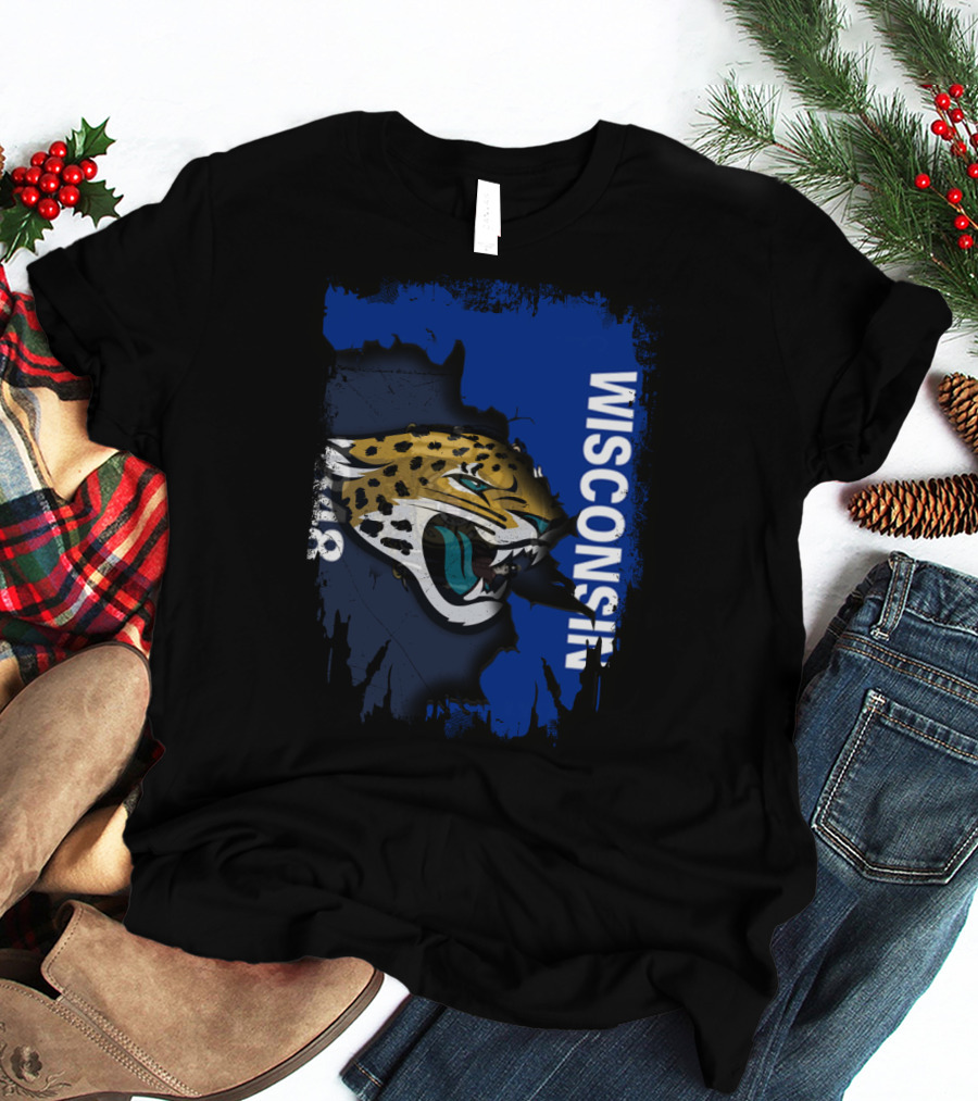 Wisconsin United With Jaguars Roaring Together T-Shirt