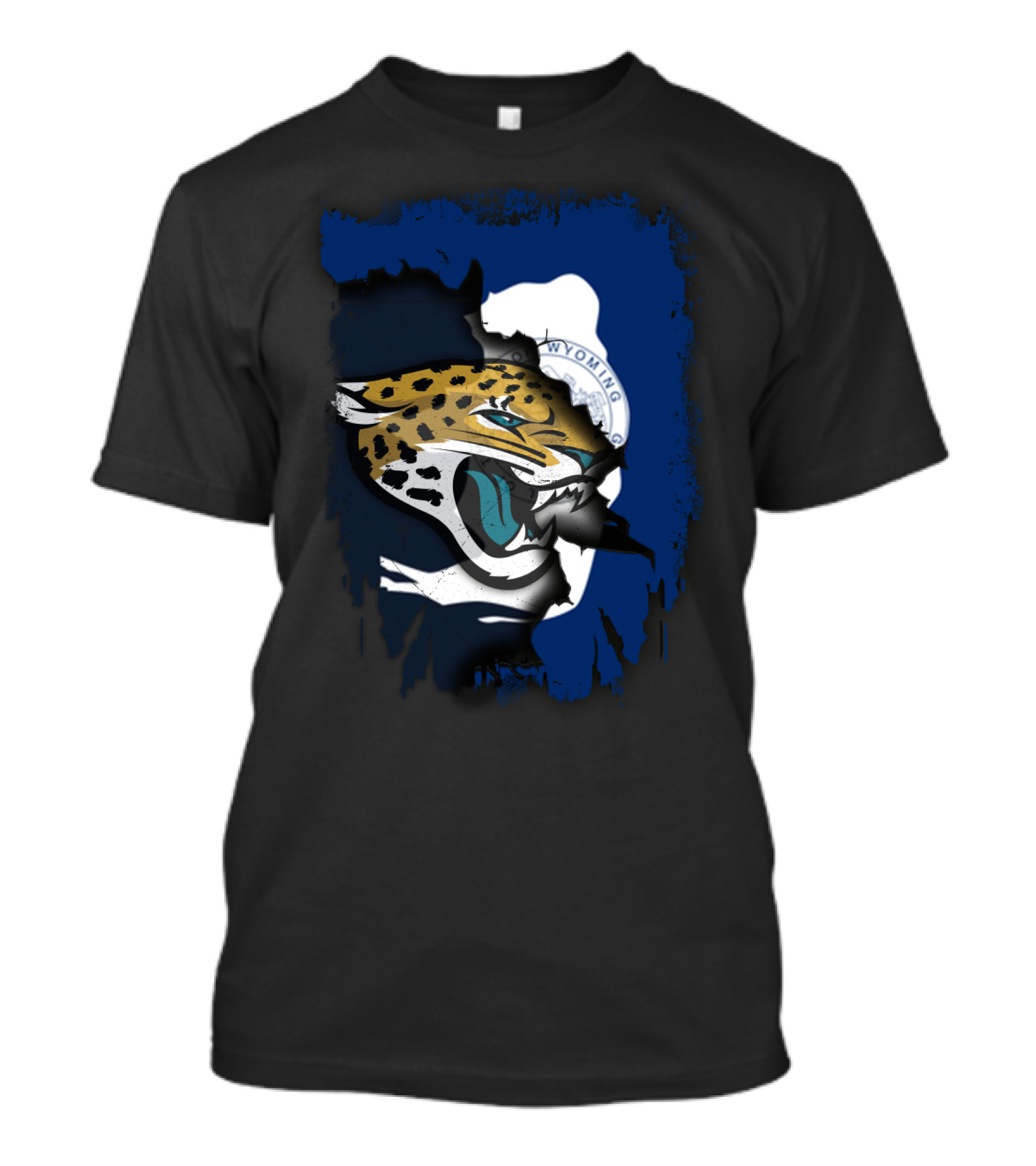 Wyoming State Pride With Jaguars Integration T-Shirt