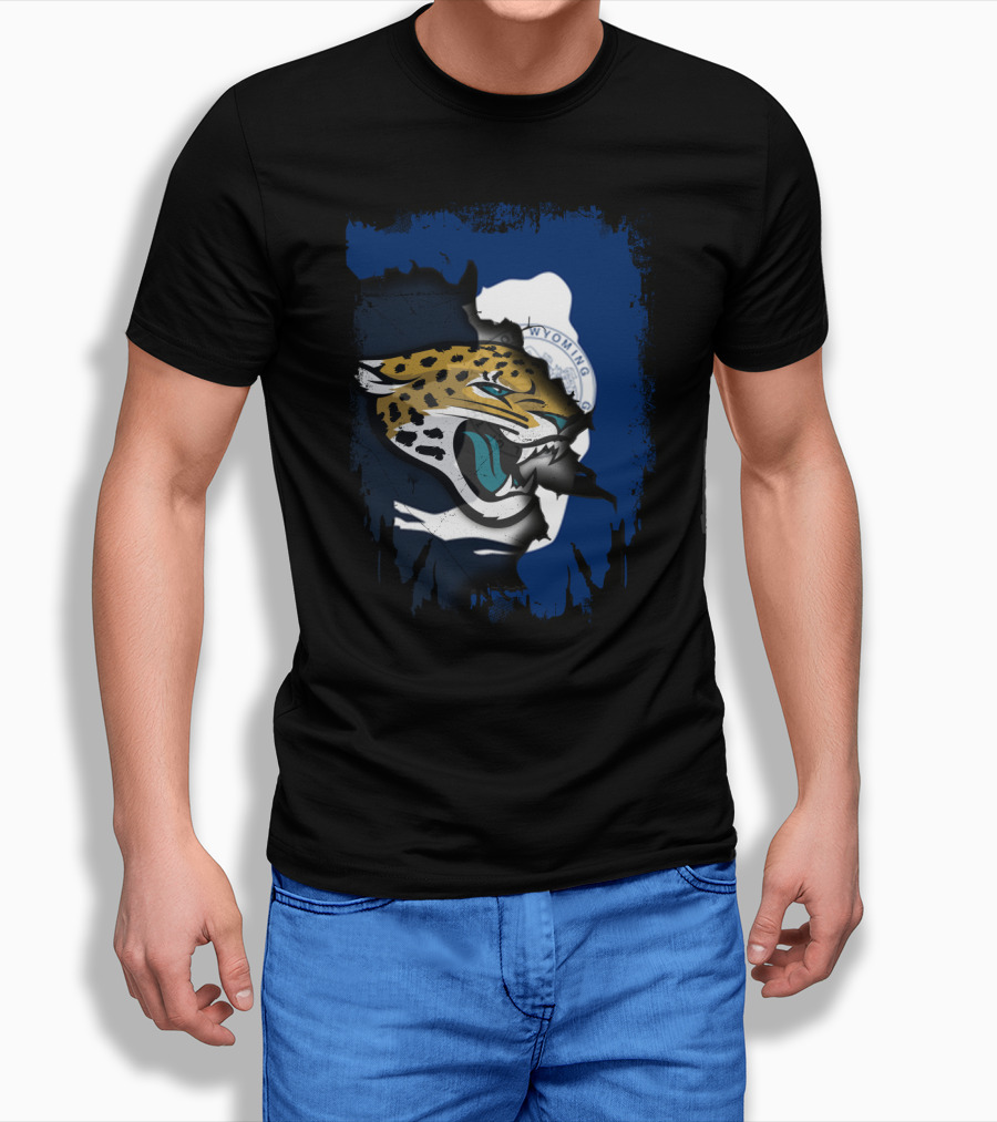 Wyoming State Pride with Jaguars Integration T-Shirt
