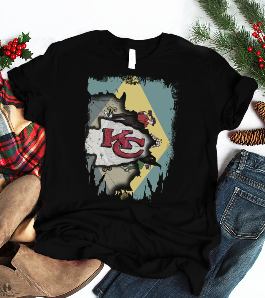 Kansas City Chiefs Delaware Pride Flag Fusion T-Shirt