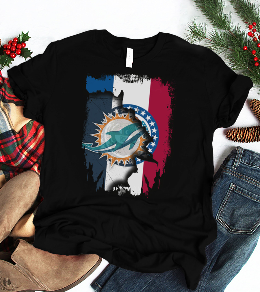 Missouri State With Dolphins NFL Fusion T-Shirt