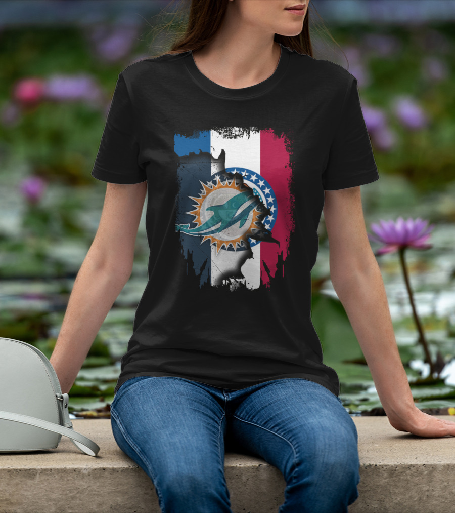 Missouri State With Dolphins NFL Fusion T-Shirt