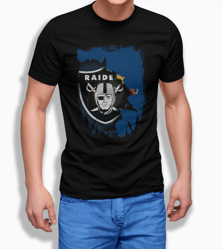 Together Vermont With Raiders Shield Logo Overlay T-Shirt