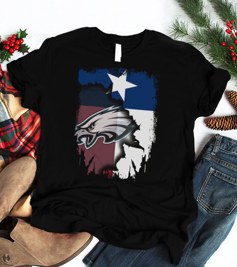Together Texas Philadelphia Eagles Lone Star Pride T-Shirt