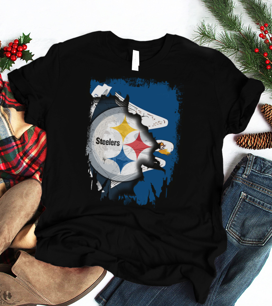 Steelers With Louisiana Spirit Eagles T-Shirt