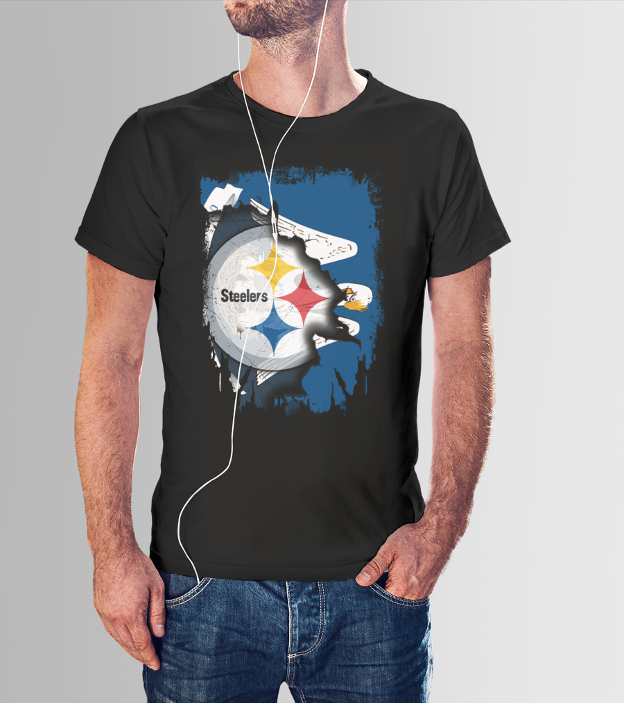 Steelers With Louisiana Spirit Eagles T-Shirt